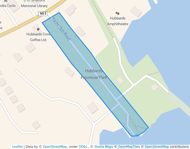 walking in Hubbards Provincial Park map in Hubbards