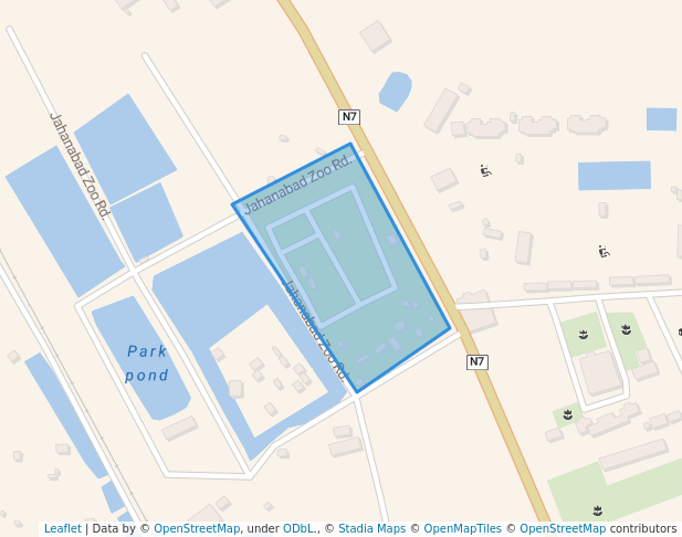 walking in Cantonment Zoo map in Khulna