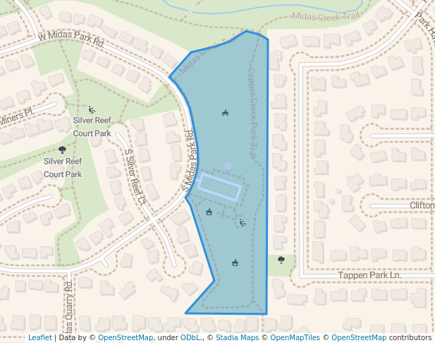 walking in Copper Creek Park map in Herriman