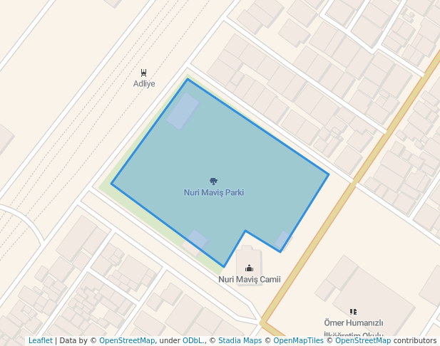 walking in Park map in Gaziantep