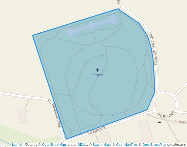 walking in Kurpark map in Bad Boll