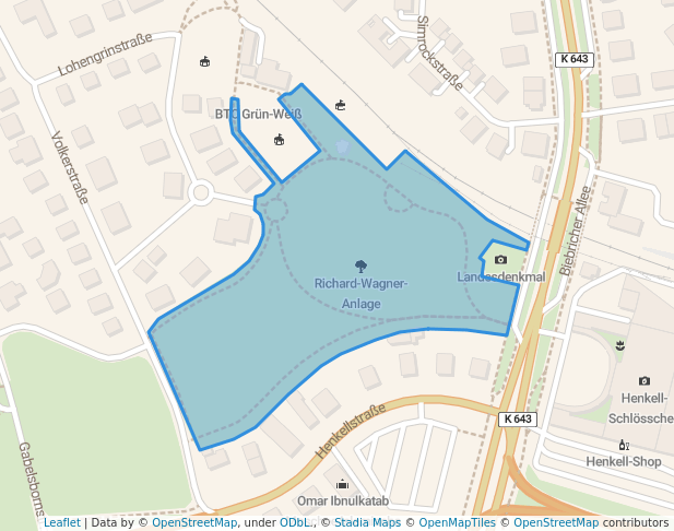 walking in Richard-Wagner-Anlage map in Wiesbaden