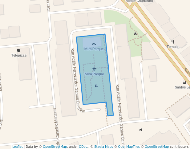 walking in Mira Parque map in Maia