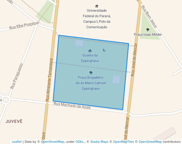 Praça Brigadeiro-do-Ar Mário Calmon Eppinghaus in Curitiba | Map and Routes