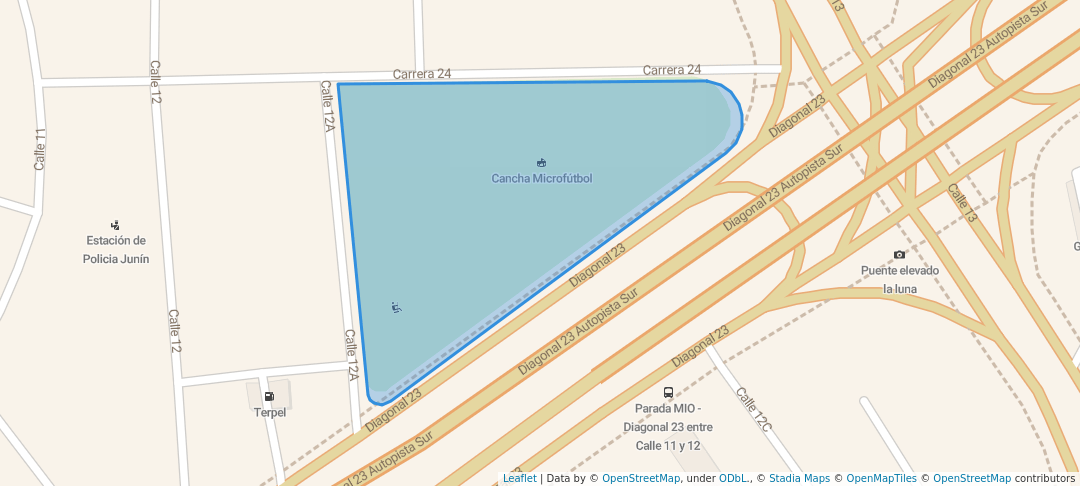 walking in Parque Junín map in Cali