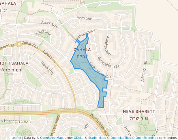 walking in Modai map in Tel Aviv-Yafo