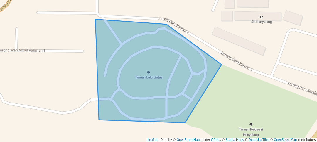 walking in Taman Lalu Lintas map in Kuching