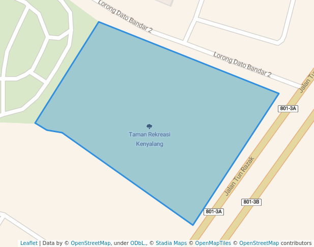 walking in Taman Rekreasi Kenyalang map in Kuching