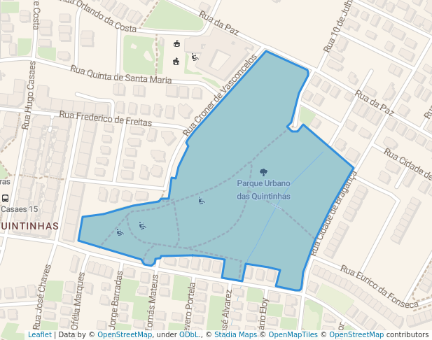 walking in Parque Urbano das Quintinhas map in Charneca de Caparica