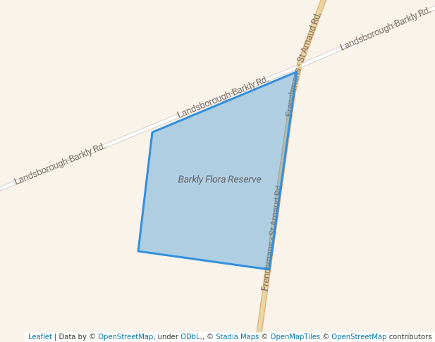 walking in Barkly Flora Reserve map in Navarre