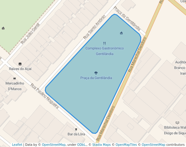 walking in Praça da Gentilândia map in Fortaleza