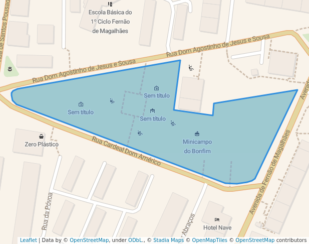 walking in Jardim Paulo Vallada map in Porto