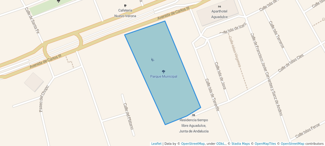 walking in Parque Municipal map in Aguadulce