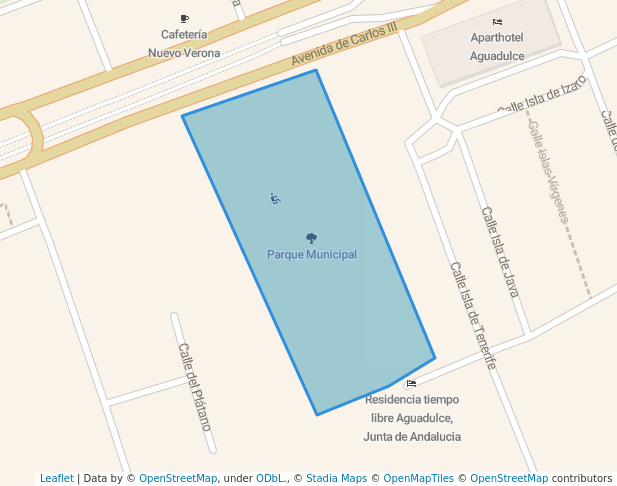 walking in Parque Municipal map in Aguadulce