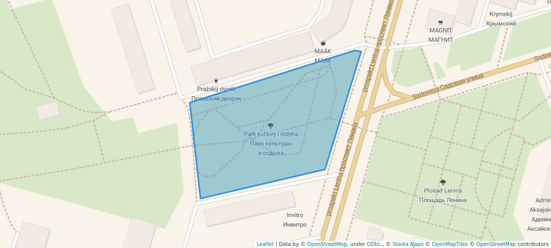 walking in Парк культуры и отдыха map in Aksay