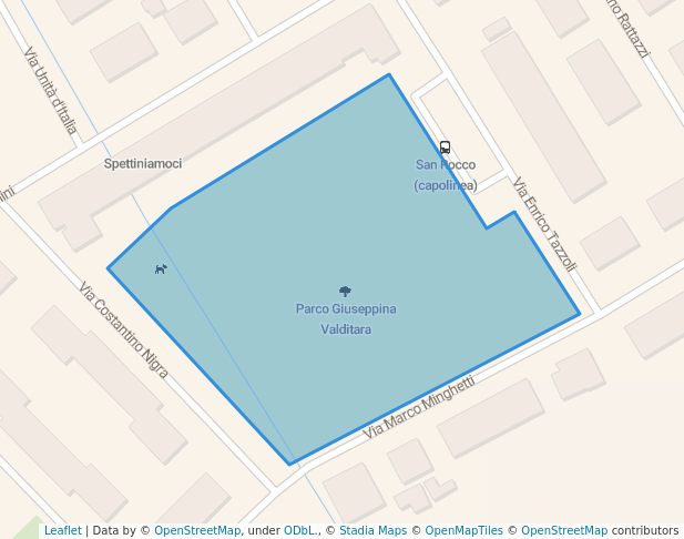 walking in Parco Giuseppina Valditara map in Novara