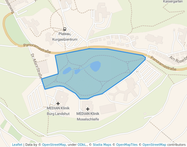walking in Kurpark map in Bernkastel-Kues