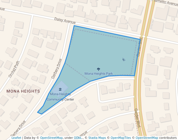 walking in Mona Heights Park map in Kingston