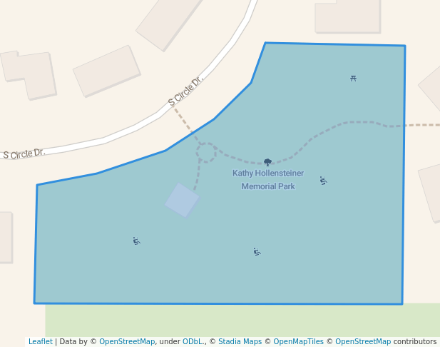 walking in Kathy Hollensteiner Memorial Park map in Belgrade