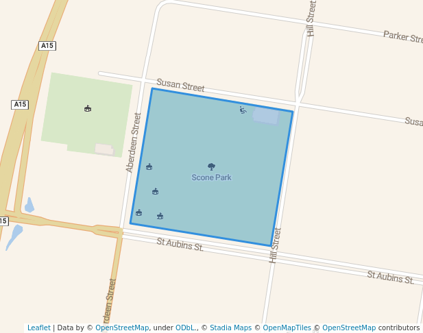 walking in Scone Park map in Scone
