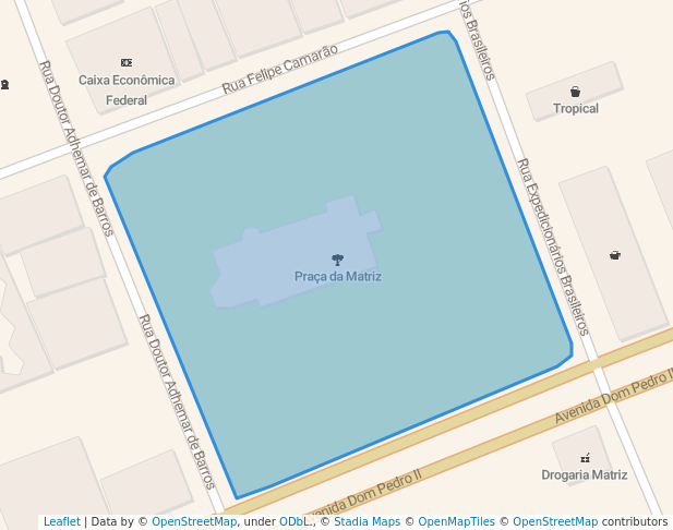 walking in Praça da Matriz map in Rancharia