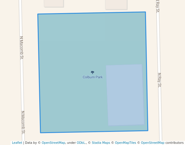walking in Colburn Park map in Valentine