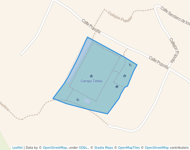 walking in Unidad Deportiva Tetela map in Cuernavaca