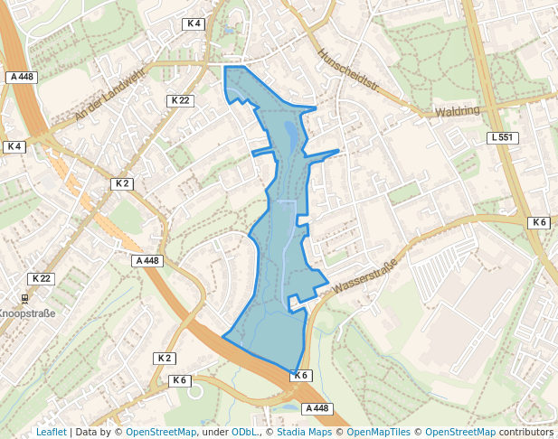 walking in Wiesental map in Bochum