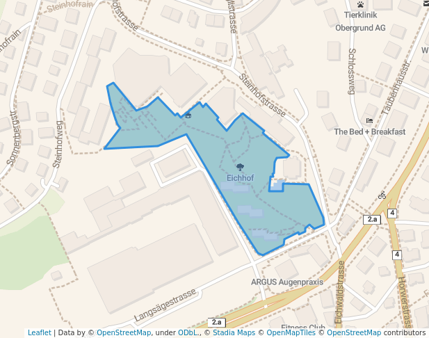 walking in Eichhof map in Luzern