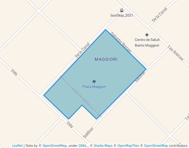walking in Plaza Maggiori map in Tandil