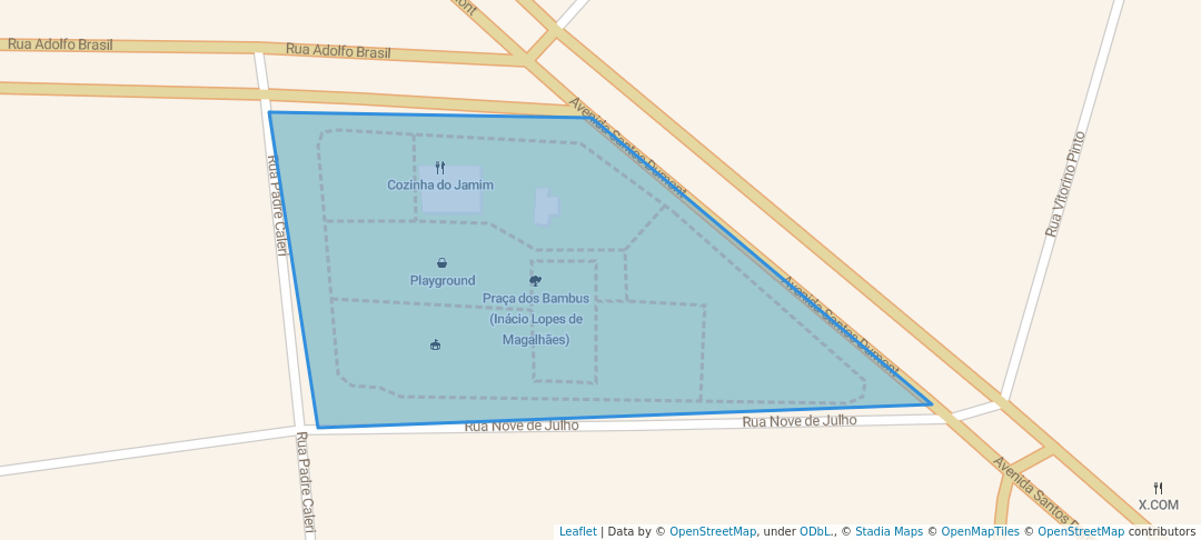 walking in Praça dos Bambus map in Boa Vista
