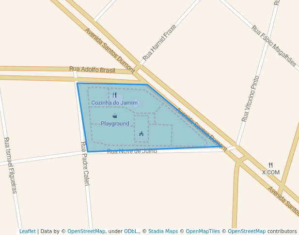 walking in Praça dos Bambus map in Boa Vista