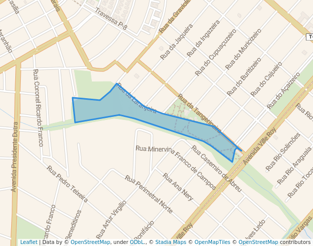 walking in Praça do Mirandinha map in Boa Vista