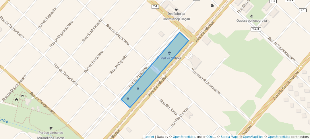 walking in Praça da Amoca map in Boa Vista