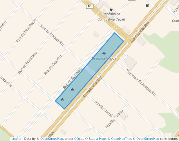 walking in Praça da Amoca map in Boa Vista
