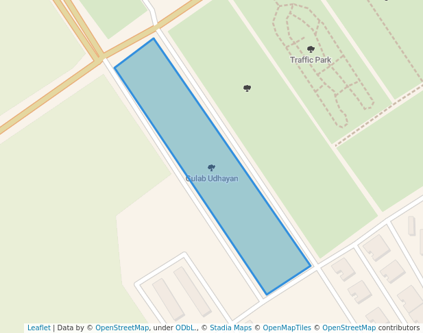 walking in Gulab Udhayan map in Bhopal