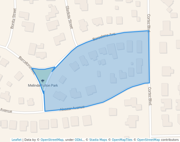 walking in Melinda Fulton Park map in Fort Myers