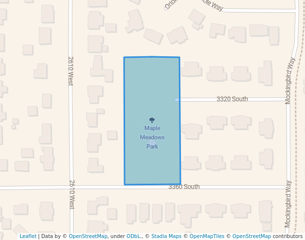 walking in Maple Meadows Park map in West Valley City