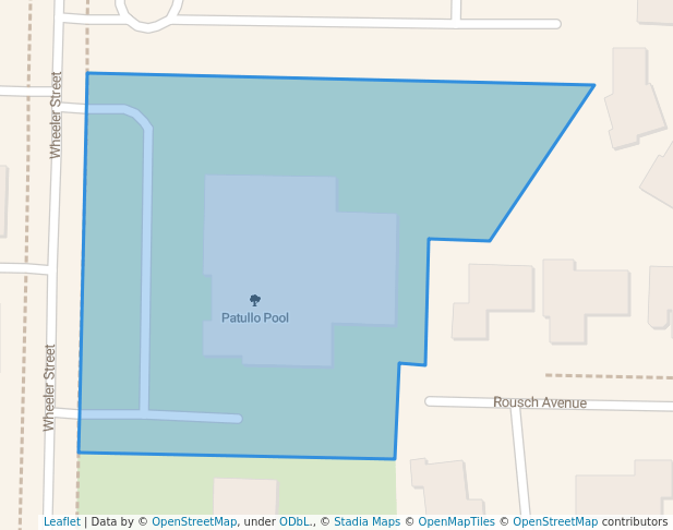 walking in Patullo Pool map in Seaside