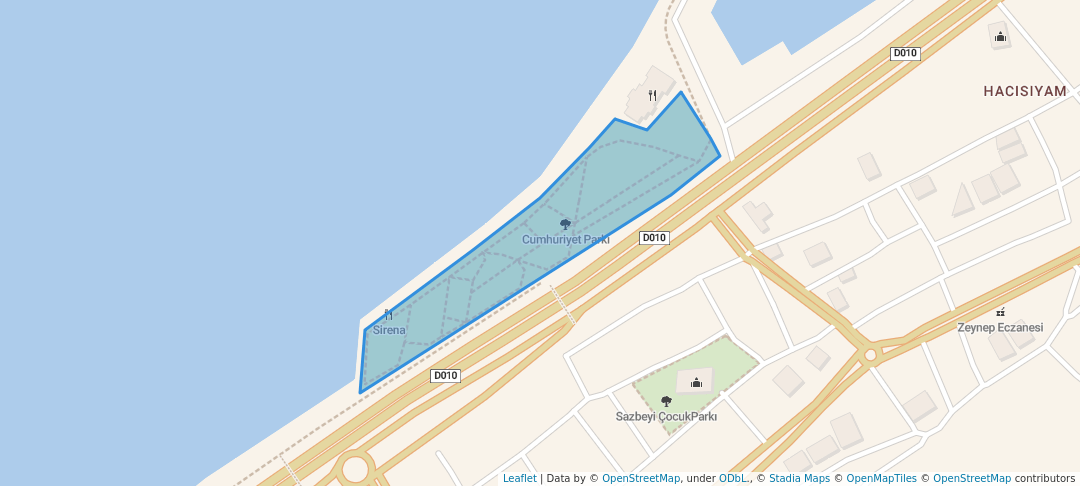 walking in Cumhuriyet Parkı map in Giresun