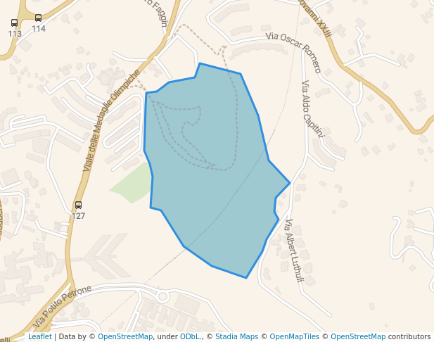 walking in Parco Elisa Claps map in Potenza