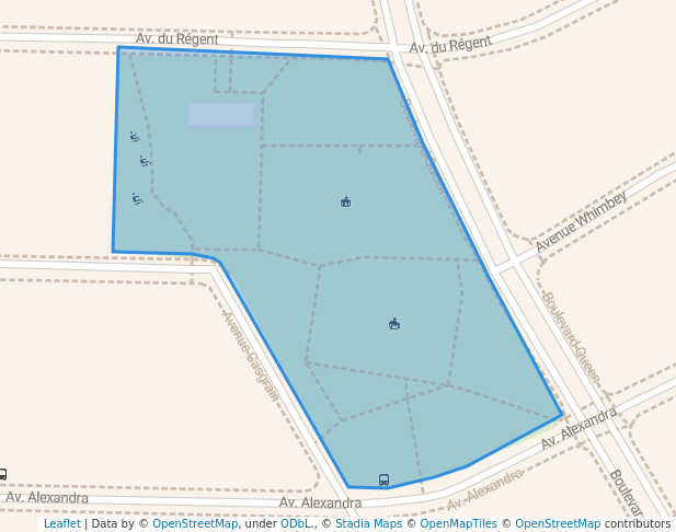 walking in Parc Alexandra map in Saint-Lambert
