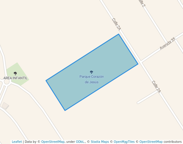 walking in Parque Corazón de Jesús map in Liberia