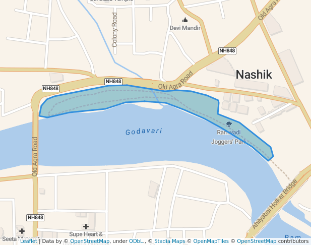 walking in Ramwadi Joggers' Park map in Nashik