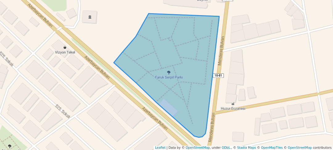 walking in Faruk Serpil Parkı map in Edremit