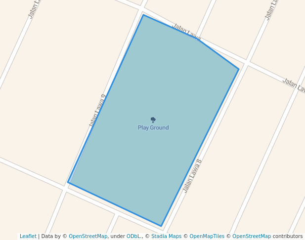 walking in Play Ground map in Ulu Tiram