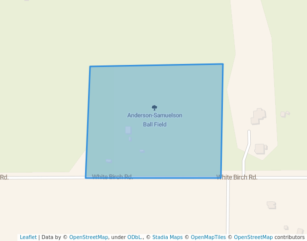 walking in Anderson-Samuelson  Ball Field map in Port Wing