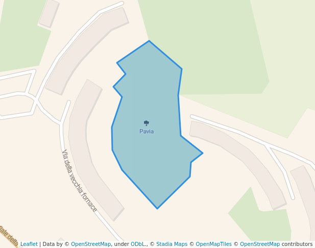 walking in Pavia map in Valenza