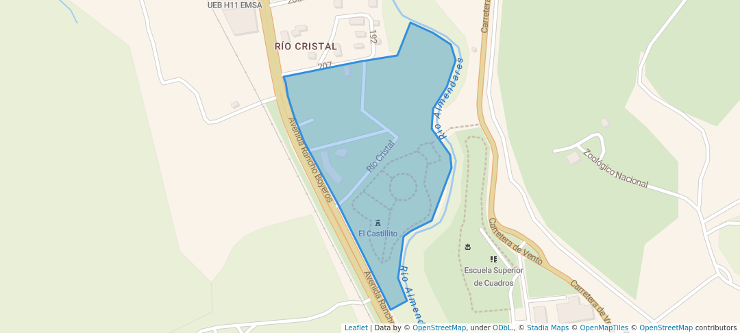 walking in Río Cristal map in Havana