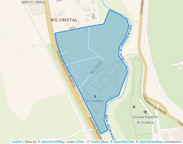 walking in Río Cristal map in Havana